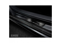 Black stainless steel door sill panels Mazda 3 HB 5-door 2019-... - Brushed Steel 'Special Edition' 4 pcs