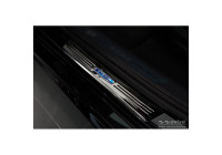 Black stainless steel door sill suitable for BMW X6 G06 2019- 'Hybrid' - 4-piece