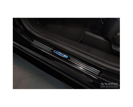 Black Stainless Steel Door Sill suitable for Ford Kuga III 2019- 'Hybrid' - 4-piece