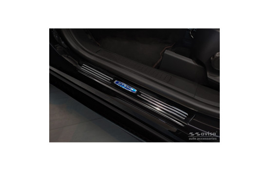 Black Stainless Steel Door Sill suitable for Ford Kuga III 2019- 'Hybrid' - 4-piece