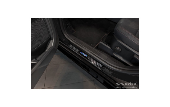 Black Stainless Steel Door Sill suitable for Ford Kuga III 2019- 'Hybrid' - 4-piece, Image 2