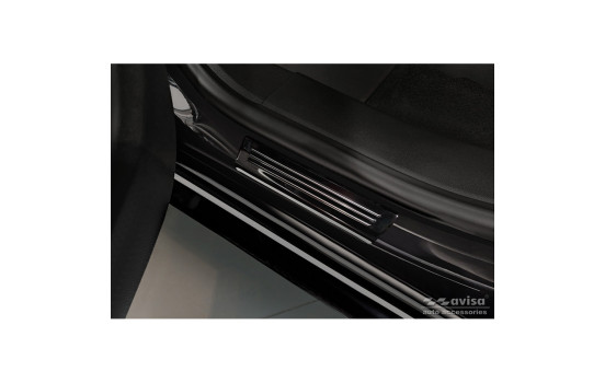 Black Stainless Steel Door Sill suitable for Ford Kuga III 2019- 'Hybrid' - 4-piece, Image 4
