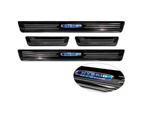 Black Stainless Steel Door Sill suitable for Ford Kuga III 2019- 'Hybrid' - 4-piece, Image 5