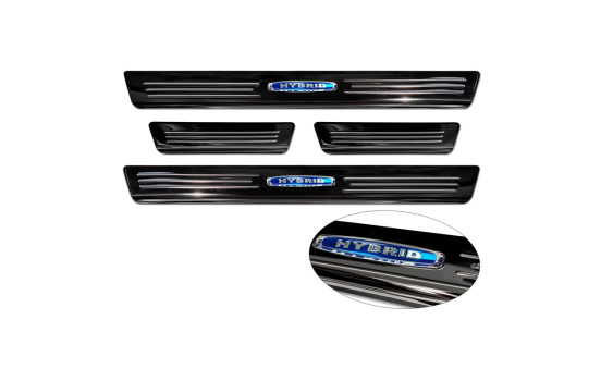 Black Stainless Steel Door Sill suitable for Ford Kuga III 2019- 'Hybrid' - 4-piece, Image 5