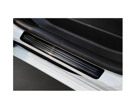 Black stainless steel door sill suitable for Renault Kangoo III Furgon 2021- - 'Special Edition' - 4-piece, Image 3