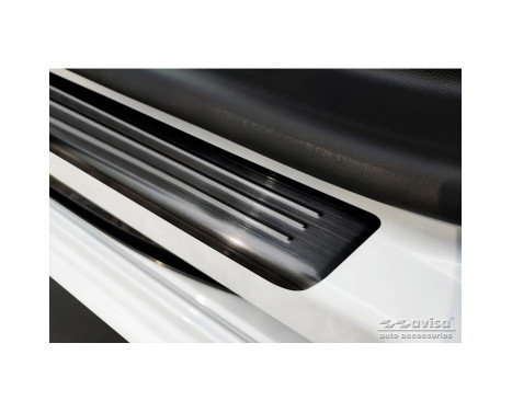 Black stainless steel door sill suitable for Renault Kangoo III Furgon 2021- - 'Special Edition' - 4-piece, Image 4