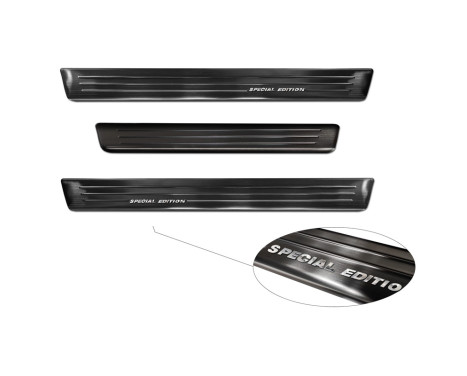 Black stainless steel door sill suitable for Renault Kangoo III Furgon 2021- - 'Special Edition' - 4-piece, Image 5