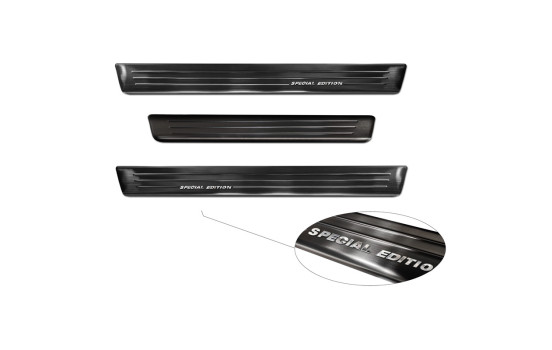 Black stainless steel door sill suitable for Renault Kangoo III Furgon 2021- - 'Special Edition' - 4-piece, Image 5