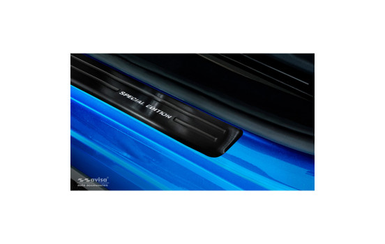 Black stainless steel door sill suitable for Skoda Kamiq 2019- 'Special Edition' - 4-piece, Image 2