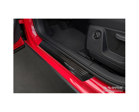 Black stainless steel door sills suitable for Audi Q2 Facelift 2020- 'Special Edition' - 4-piece