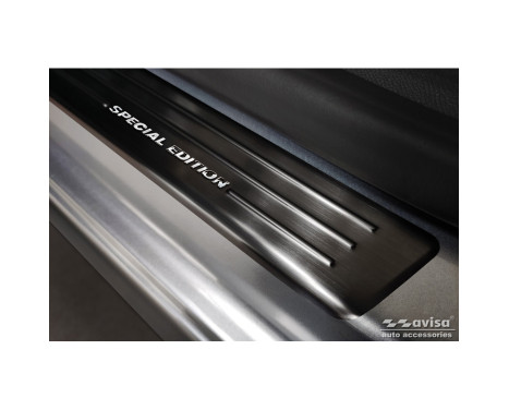 Black stainless steel door sills suitable for Citroën C4 III 2020- 'Special Edition' - 4-piece, Image 3