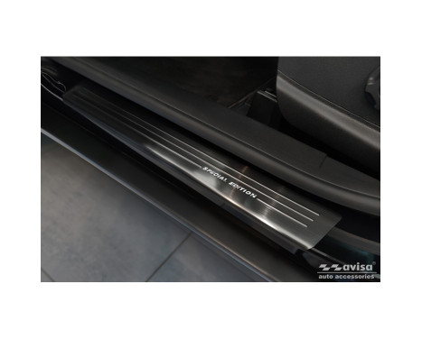 Black stainless steel door sills suitable for Ford EcoSport Facelift 2017- - 'Special Edition' - 4-piece