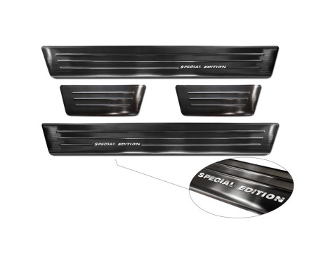 Black stainless steel door sills suitable for Ford EcoSport Facelift 2017- - 'Special Edition' - 4-piece, Image 5