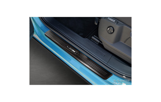 Black stainless steel door sills suitable for Ford Tourneo Connect III 2022- 'Exclusive Edition' - 2-piece