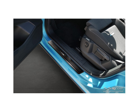 Black stainless steel door sills suitable for Ford Tourneo Connect III 2022- 'Exclusive Edition' - 2-piece, Image 2