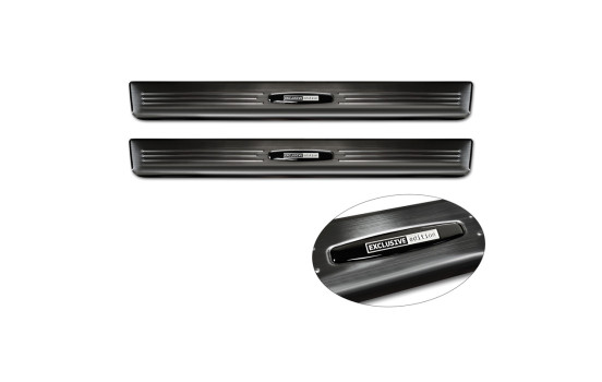 Black stainless steel door sills suitable for Ford Tourneo Connect III 2022- 'Exclusive Edition' - 2-piece, Image 4