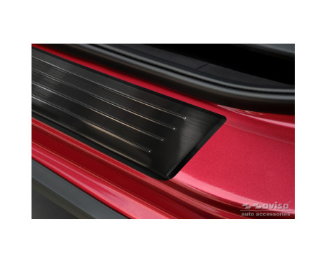 Black stainless steel Door sills suitable for Honda Jazz Crosstar 2020- 'Lines' - 4-piece, Image 3