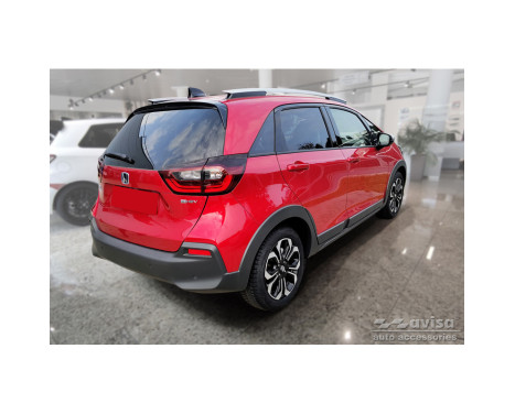 Black stainless steel Door sills suitable for Honda Jazz Crosstar 2020- 'Lines' - 4-piece, Image 5