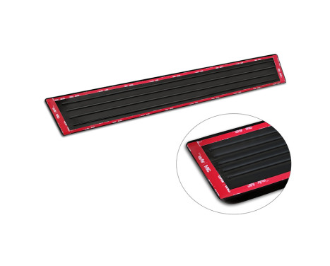 Black stainless steel Door sills suitable for Honda Jazz Crosstar 2020- 'Lines' - 4-piece, Image 7