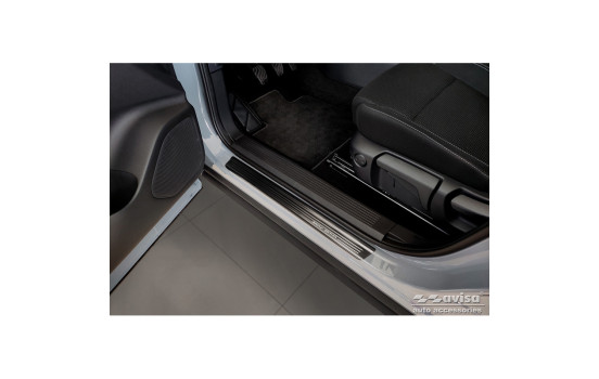 Black stainless steel door sills suitable for Nissan Qashqai III 2021- - 'Special Edition' - 4-piece