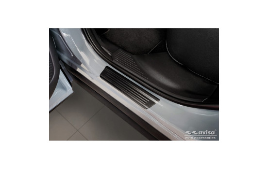 Black stainless steel door sills suitable for Nissan Qashqai III 2021- - 'Special Edition' - 4-piece, Image 4