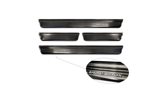 Black stainless steel door sills suitable for Nissan Qashqai III 2021- - 'Special Edition' - 4-piece, Image 5