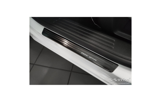 Black stainless steel door sills suitable for Opel Mokka 2020- - 'Special Edition' - 4-piece, Image 2