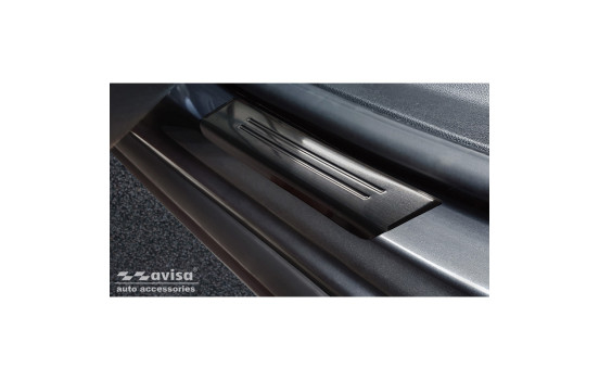 Black stainless steel door sills suitable for Opel Zafira 2012-2019 - 'Special Edition' - 4-piece, Image 3