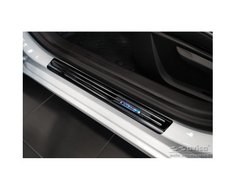 Black stainless steel door sills suitable for Renault Clio V 2019- 'Hybrid' - 2-piece, Image 2