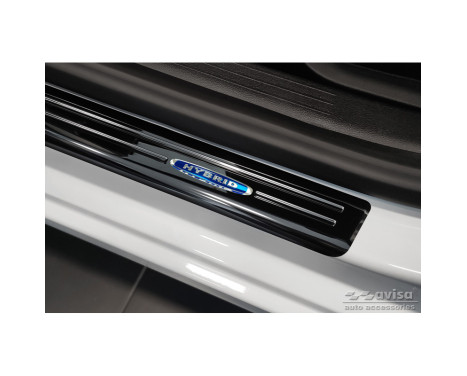Black stainless steel door sills suitable for Renault Clio V 2019- 'Hybrid' - 2-piece, Image 3