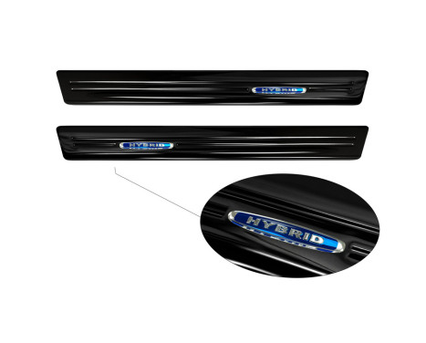 Black stainless steel door sills suitable for Renault Clio V 2019- 'Hybrid' - 2-piece, Image 5