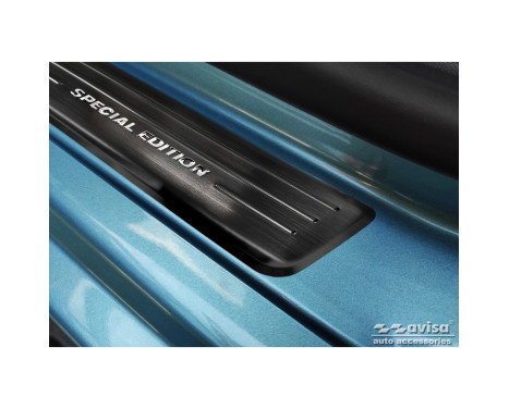 Black stainless steel door sills suitable for Renault Zoe FL 2019- 'Special Edition' - 4-piece, Image 2
