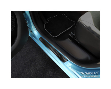 Black stainless steel door sills suitable for Renault Zoe FL 2019- 'Special Edition' - 4-piece, Image 3
