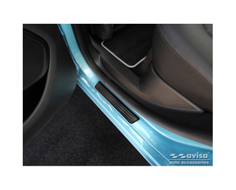Black stainless steel door sills suitable for Renault Zoe FL 2019- 'Special Edition' - 4-piece, Image 4