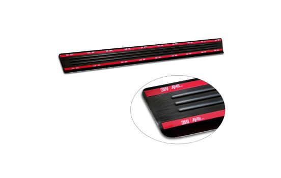 Black stainless steel door sills suitable for Volkswagen Caddy V 2020 - 2-piece, Image 6