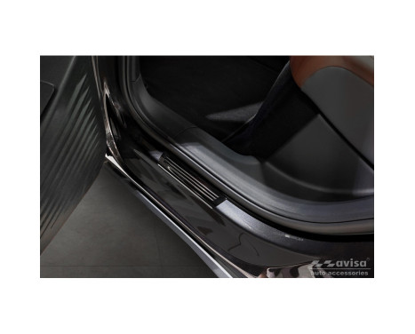 Black stainless steel door sills suitable for Volkswagen ID.4 2020- 'E-Power' - 4-piece, Image 4