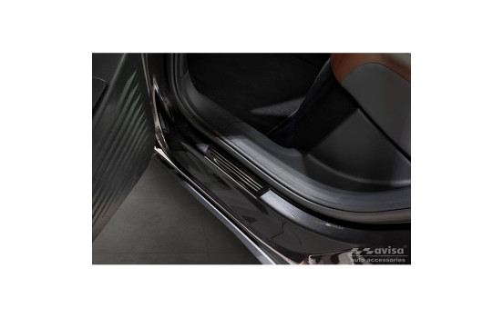 Black stainless steel door sills suitable for Volkswagen ID.4 2020- 'E-Power' - 4-piece, Image 4