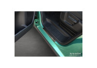 Black stainless steel door sills suitable for Volkswagen ID.Buzz 2022 - - 'Lines' - 2-piece