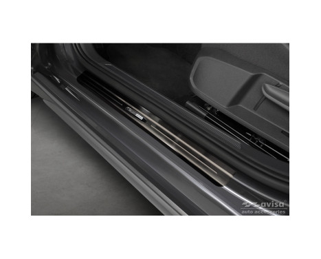 Black stainless steel Door sills suitable for Volkswagen Taigo 2021- 'Exclusive Edition' - 4 pieces