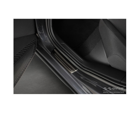 Black stainless steel Door sills suitable for Volkswagen Taigo 2021- 'Exclusive Edition' - 4 pieces, Image 4