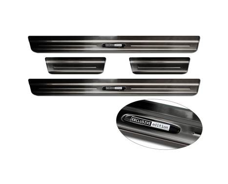 Black stainless steel Door sills suitable for Volkswagen Taigo 2021- 'Exclusive Edition' - 4 pieces, Image 5