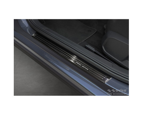Black stainless steel Door sills suitable for Volkswagen VI Polo 2017- - 'Special Edition' - 4-piece