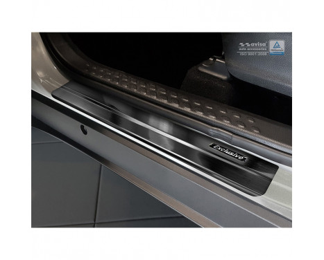 Black stainless steel door sills Toyota C-HR 2016- - 'Exclusive' - 4-piece