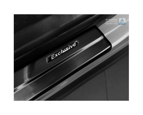 Black stainless steel door sills Toyota C-HR 2016- - 'Exclusive' - 4-piece, Image 3