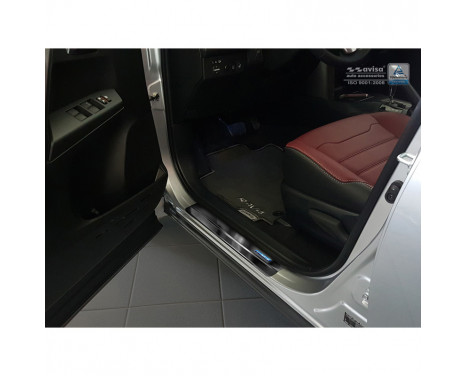 Black stainless steel door sills Toyota C-HR 2016- & RAV4 IV FL 2016-2018 - 'Hybrid' - 4-piece, Image 2