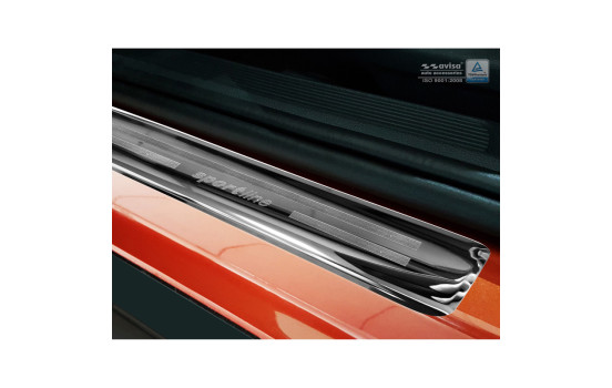 Black stainless steel door sills Volkswagen T-Roc 2017- - 'Sportline' - 4-piece, Image 3
