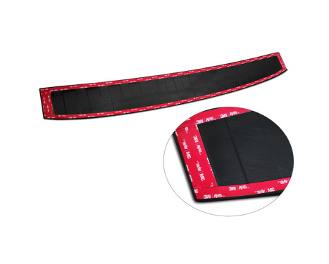 Black Stainless Steel Rear Bumper Protector suitable for Fiat 500L Facelift 2017- 'Ribs', Image 7