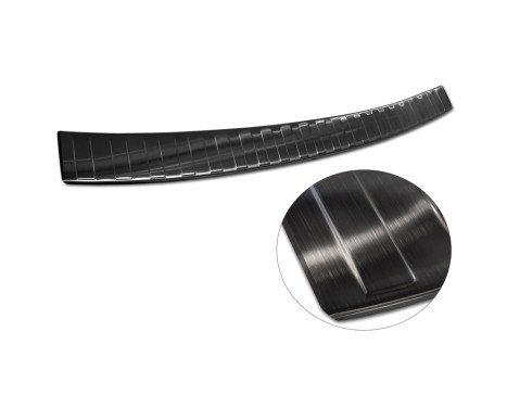 Black Stainless Steel Rear Bumper Protector suitable for Skoda Karoq Facelift 2022- 'Ribs', Image 6
