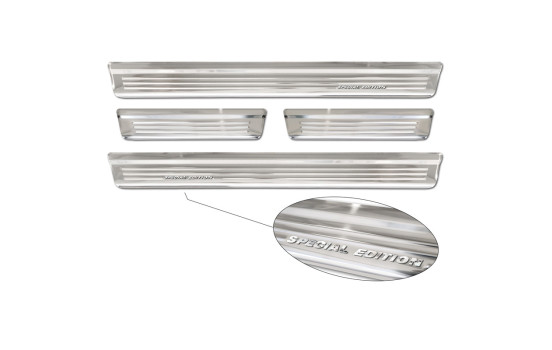 Silver stainless steel door sill suitable for Nissan Qashqai III 2021- - 'Special Edition' - 4-piece, Image 5