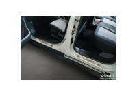 Stainless Steel Door Sill Moldings Fits Ford Tourneo Courier II 2023- 'Lines' - 4-Piece